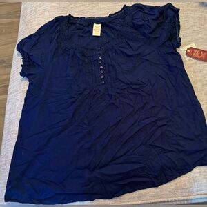 Faded Glory Navy Blue Blouse